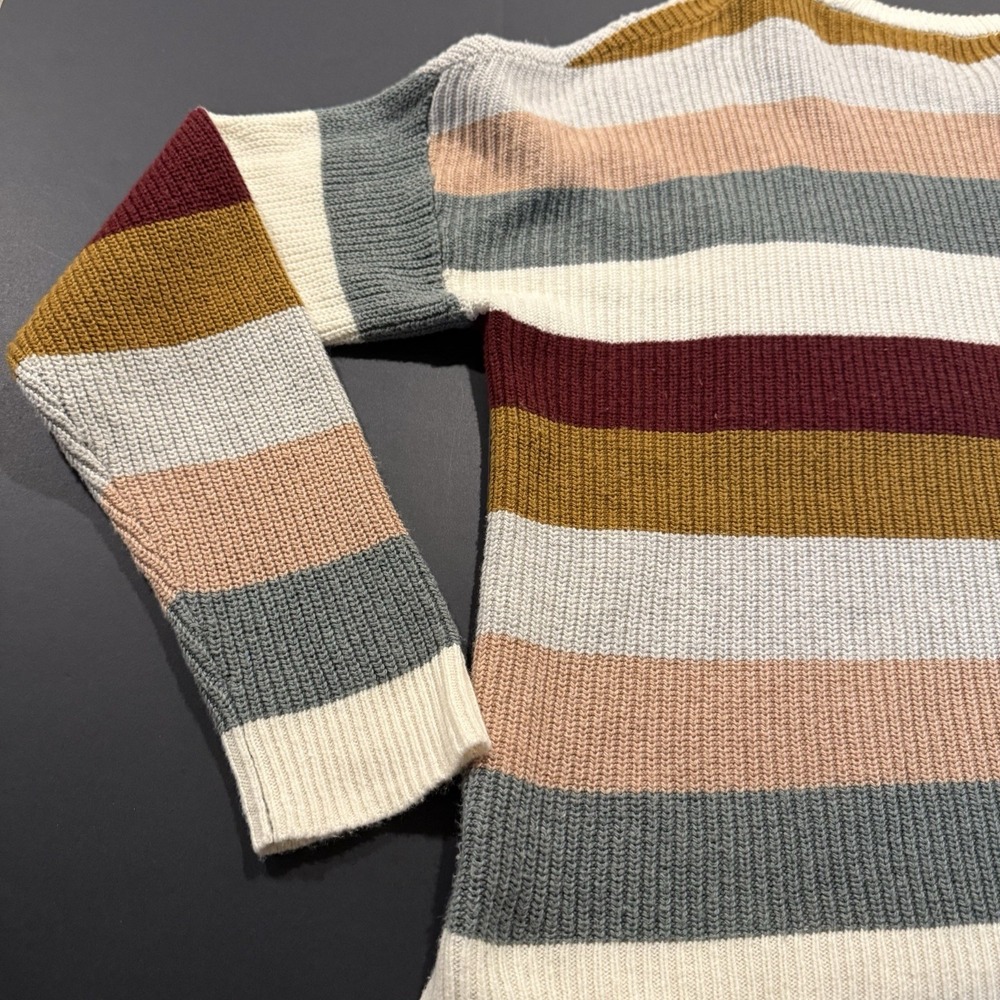 Madewell Women's Pullover Long Sleeve Knit Sweater Size XL Walton Stripe Pocket - Picture 8 of 9